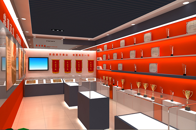 武漢企業(yè)展廳設(shè)計案例-武漢市公安局特警支隊展廳設(shè)計方案-東方旗艦